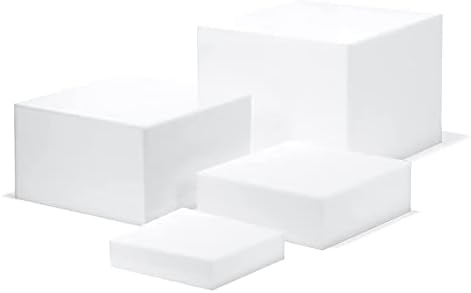 White Acrylic Cube Cupcake Display Riser