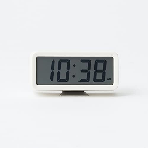 MUJI Digital Clock with Alarm Small White