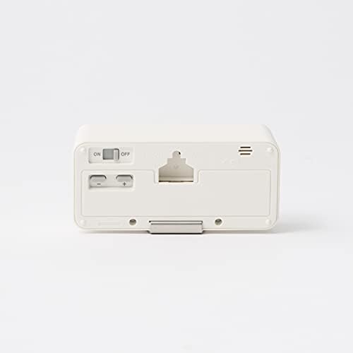 MUJI Digital Clock with Alarm Small White