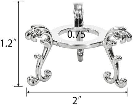Jucoan 14 Pack Crystal Ball Stand Metal Silver