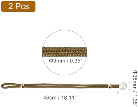 Uxcell Curtain Tieback 2 Pack Coffee Polyester Holdback