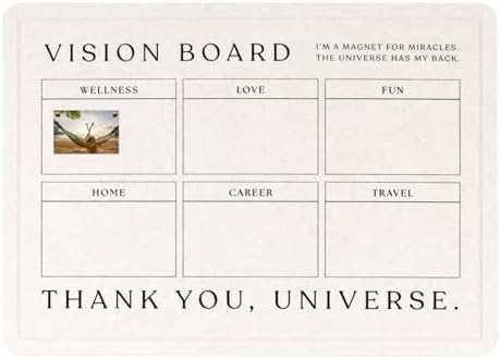 17x23 Vision Board Bulletin Board - No Nails Wall Mounted