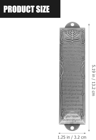 Veemoon Metal Mezuzah with Scroll for Door