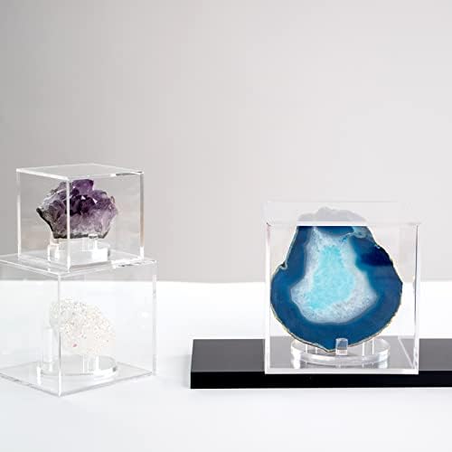 Clear Acrylic Mineral Geode Fossil Coral Display Box