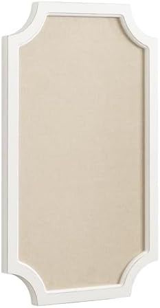 Hogan Framed Scalloped Decorative Wall Pinboard White 18x30