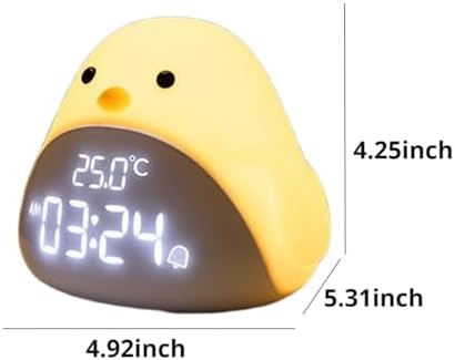 Kids Alarm Clock with Cute Chick Design White