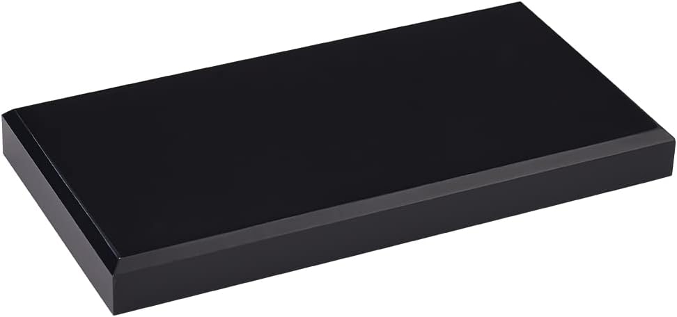 Fingerinspire Acrylic Beveled Display Base Black Rectangular