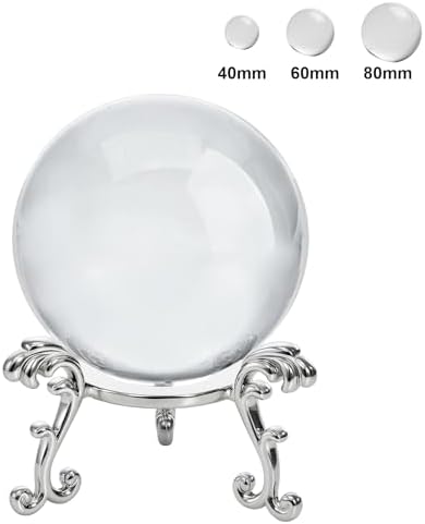 Jucoan 14 Pack Crystal Ball Stand Metal Silver