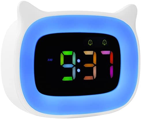 Cute RGB Alarm Clock with Night Light for Kids and Teens