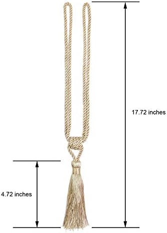 Fenghuangwu Curtain Tiebacks Tassel Holdbacks 2 Pack