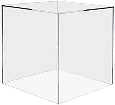 4x4 Acrylic Display Riser Box No Lid with One Open Side