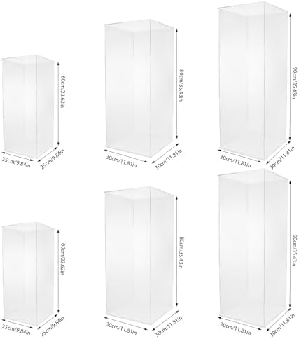 2 Pack Acrylic Pedestal Display for Weddings and Events