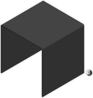 FixtureDisplays One Riser Combo 7 Cube 3-Sided Black Acrylic Display Risers
