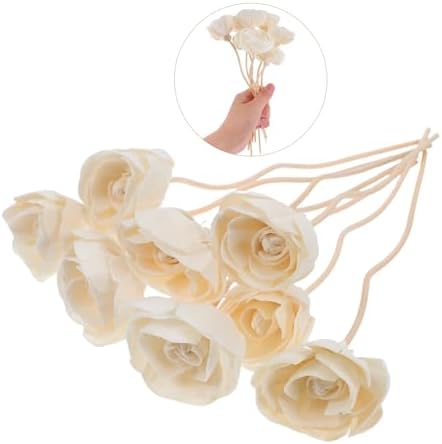 StobaZA Aroma Diffuser Sticks 8pcs Natural Rattan with Flower Design