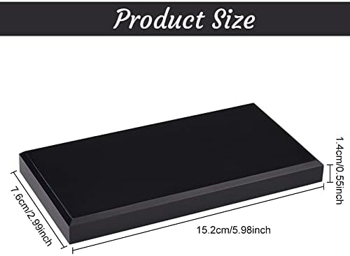 Fingerinspire Acrylic Beveled Display Base Black Rectangular