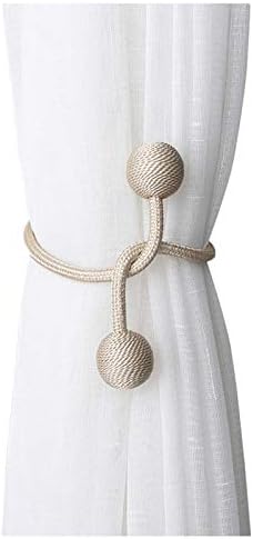 NYDECOR Beige Curtain Tiebacks 2 Pack Woven Rope Holdbacks