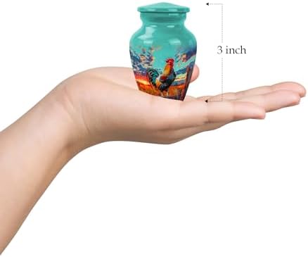 Charming Rooster Urn for Ashes Keepsake