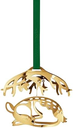 Georg Jensen 2023 Christmas Ornament Mobile Deer 18K Gold Plated 1