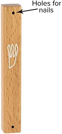 Peer Hastam Classic Wood Mezuzah Case Natural Light Wood 68 Inches