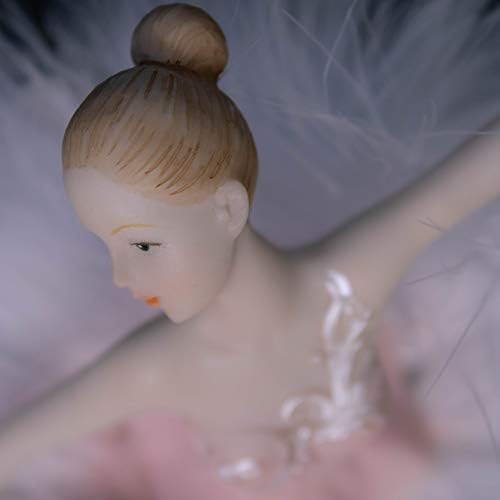 Chagar Feather Skirt Ballerina Music Box Figurine