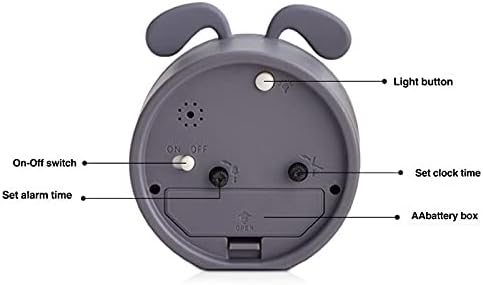 3 Inch Cartoon Animal Silent Alarm Clock