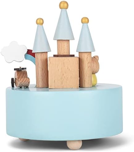 Cottage Garden Rainbow Castle Cat Music Box