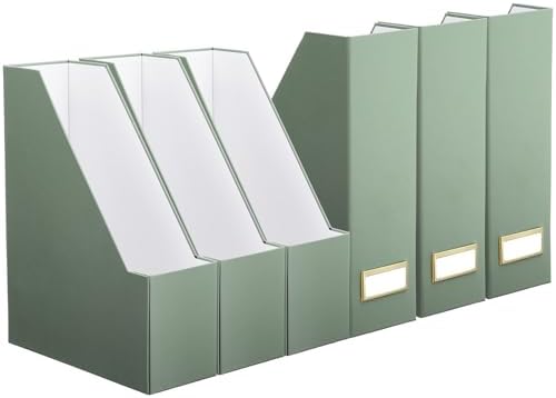 Feifeiya Magazine File Holder Set of 6 Sage Green