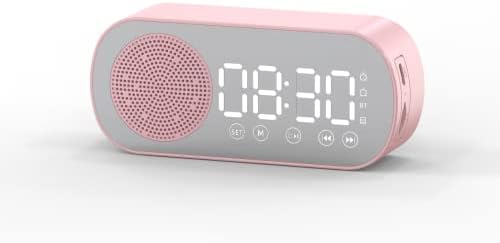 Bluetooth Speaker Alarm Clock with LED Mirror Display