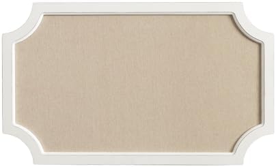 Hogan Framed Scalloped Decorative Wall Pinboard White 18x30