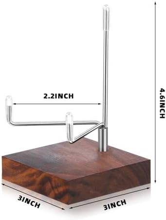 Wenqik 4 Pcs Adjustable Metal Rock Display Stands with Wooden Base
