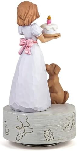 Happy Birthday Musical Box Figurine for Girls and Dogs