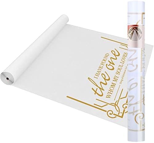 White Wedding Aisle Runner with Pull String 4x100 Feet