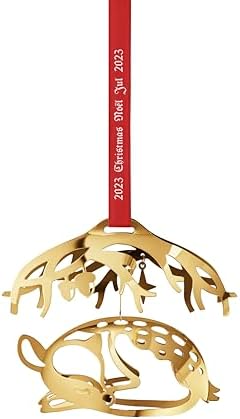 Georg Jensen 2023 Christmas Ornament Mobile Deer 18K Gold Plated 1