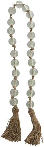 Deco 79 Clear Glass Beaded Garland with Tassel