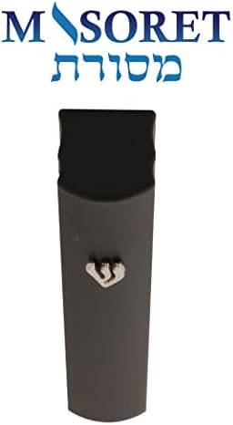 MASORET 4-Inch Aluminum Mezuzah Case with Hebrew Shin