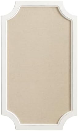 Hogan Framed Scalloped Decorative Wall Pinboard White 18x30