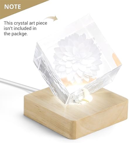 FACMOGU Wooden LED Display with Power Adapter and USB Cable