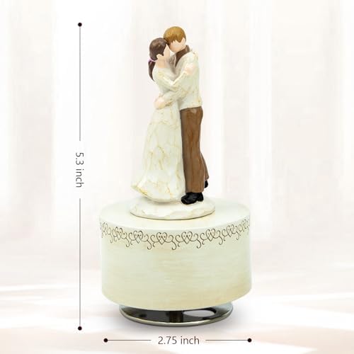Falling in Love Couple Music Box Figurine