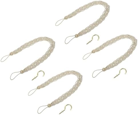 Uxcell 4Pcs Curtain Tiebacks Taupe 58cm Drapery Holdback