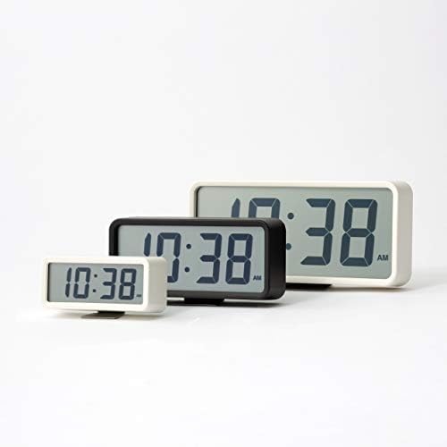 MUJI Digital Clock with Alarm Small White