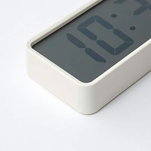 MUJI Digital Clock with Alarm Small White