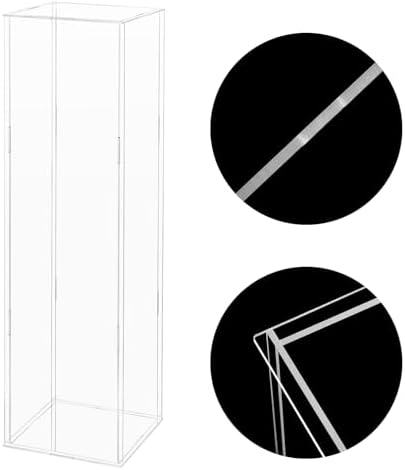 2PCS Clear Acrylic Cube Pedestal Display Stand