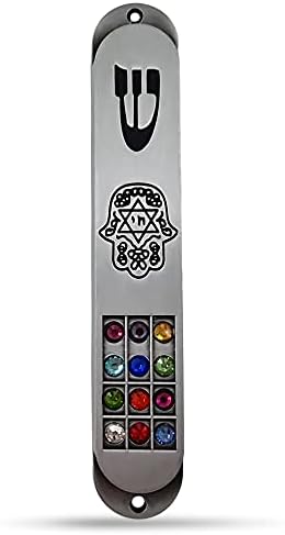 Talisman4u Pewter Mezuzah Case with Scroll 35 Inch
