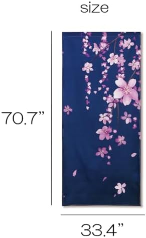Noren Doorway Curtain with Cherry Blossom Sakura Design