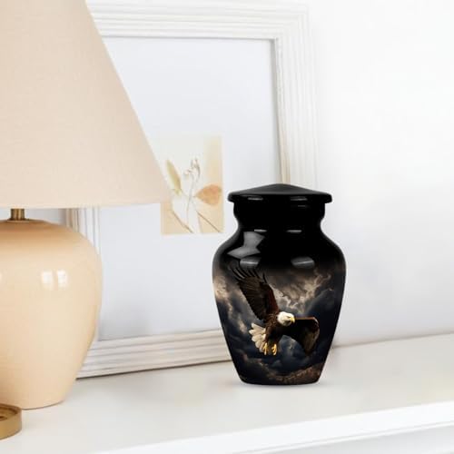 Black Eagle Cremation Urns for Human Ashes 3 Inch 4 Pcs