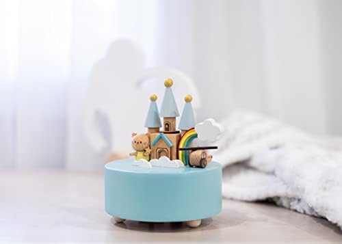 Cottage Garden Rainbow Castle Cat Music Box
