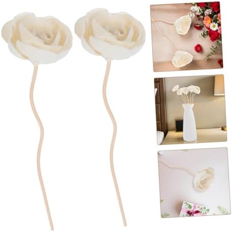 StobaZA Aroma Diffuser Sticks 8pcs Natural Rattan with Flower Design