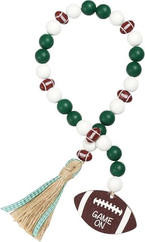 Super Cute Football Wood Bead Garland