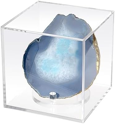 Clear Acrylic Mineral Geode Fossil Coral Display Box