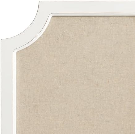 Hogan Framed Scalloped Decorative Wall Pinboard White 18x30